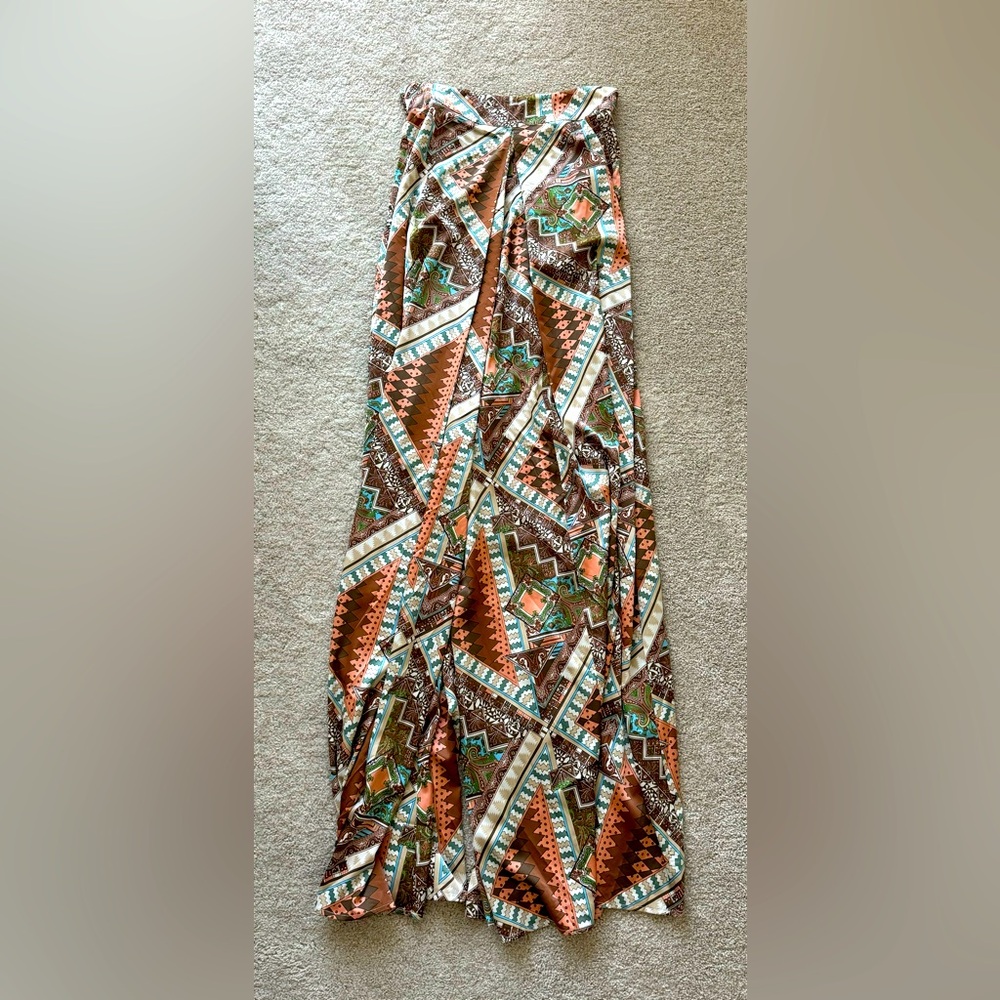Strapless wide length jumpsuit